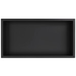 CERANO - Zápustná polička/nika s okrajem do obkladu - černá matná - 60x30x10 CER-417464