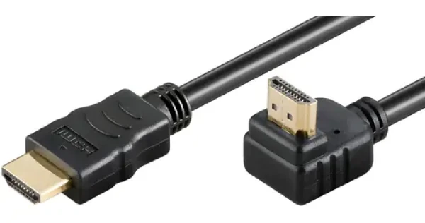 MicroConnect HDMI 2.0 kabel 2m černá (HDM19192V2.0A90) / Kabel / High Speed / 4K 60Hz / M-M (HDM19192V2.0A90)