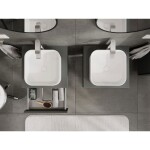 MEXEN/S - Rivel koupelnová skříňka pod umyvadlo 50 cm s deskou, 1 šuplík, reliéf , grafit mat 91A20-05023-1-BFC66