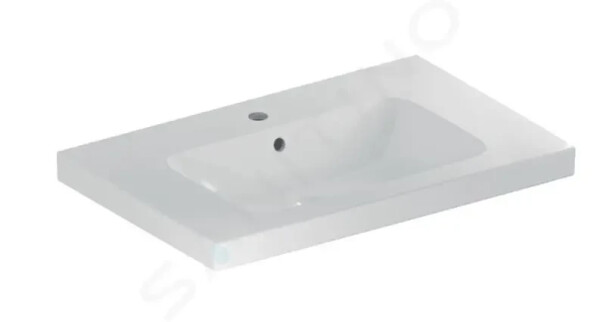 GEBERIT - iCon Umyvadlo 750x480x160 mm, s přepadem, s otvorem pro baterii, KeraTect, bílá 501.839.00.2