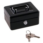 LEVIOR 70121 Pokladna kovová, 152x118x80mm, černá