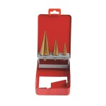 Sada stupňovitých vrtáků HSS TiN, ø 4 - 12 / 4 - 20 / 4 - 32 mm, FESTA