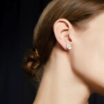 Náušnice v podobě rozkvetlé květiny Medina, Zlatá