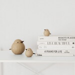 Novoform Dřevěný ptáček Papa Sparrow Natural Oak, přírodní barva, dřevo