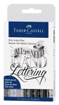 Faber-Castell Umělecký popisovač Pitt Artist Pen Hand Lettering, sada 9 ks