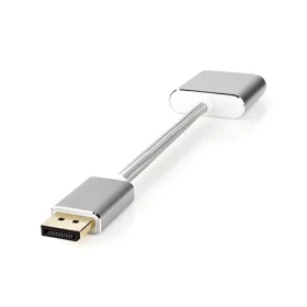 Nedis redukce DisplayPort - DVI-D 24+1 stříbrná / Redukce / 0,2 m / Pozlacené konektory / 1080p / Opletený (CCTB37250AL02)