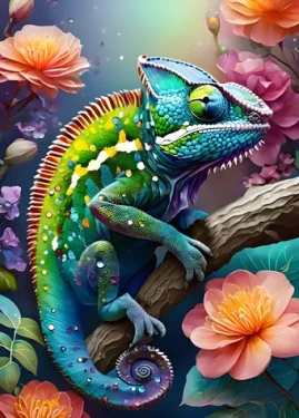 ALIPSON Puzzle Barevný chameleon