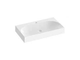 RAVAK - Lite Umyvadlo 80x45 cm, bez přepadu, otvor pro baterii, bílá XJX01280005