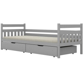 Postel Dawid velké zásuvky 90x200 šedá