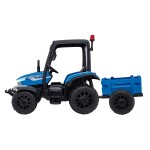 Mamido Dětský elektrický traktor BLAST s přívěsem 2x200W modrý