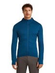Pánská merino mikina ICEBREAKER Mens 200 Realfleece Descender LS Zip H, Atlantis/Arctic velikost: S