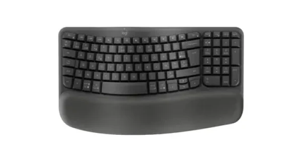 Logitech Wave Keys grafitová / Bezdrátová klávesnice / Ergonomická / 2.4GHz / Bluetooth / Univerzální layout (920-012292)