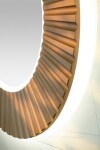 SAPHO - PRIDE STRIP kulaté zrcadlo s LED osvětlením v rámu ø 75cm, bronz PD754