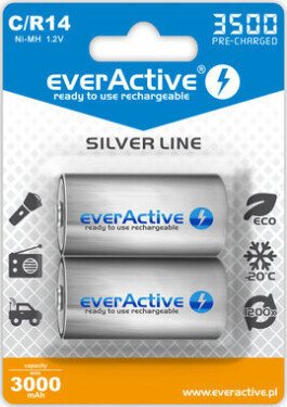 EverActive Silver Line nabíjecí baterie C (R14) 3500 mAh 2ks / Ni-MH (EVHRL14-3500)