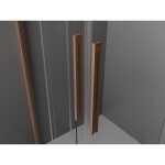 MEXEN/S - Velar L Duo sprchový kout, posuvné dveře 90 x 90, transparent, měď kartáčovaná 871-090-090-02-03-65