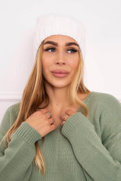 Fleecová čepice Iwona K221 bílá UNI