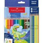 Faber-Castell šestihranné pastelky motiv Dinosaurus 18 + 3 + 3 barev +