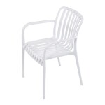 Židle jídelní, stohovatelná, bílý plast