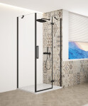 GELCO - TRINITY BLACK obdélníkový kout 800x1000 pravý, čiré sklo, GT5610-80CR-B GT5610-80CR-B