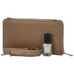 Trendy dámská koženková crossbody/peněženka Lukrecius, camel