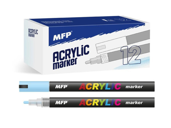 Akrylový popisovač 4 mm - modrý světlý