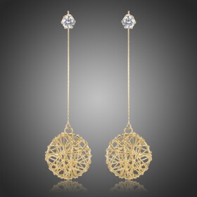 Náušnice Swarovski Elements Claudina, Zlatá