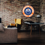 Mustang Cedule Edmonton Oilers NHL 22" Round Distressed Logo