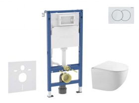 GEBERIT - Duofix Set předstěnové instalace, klozetu Gaia a sedátka softclose, tlačítko Delta01, alpská bílá SANI11CA3120B