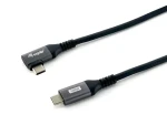 Equip USB-C - USB-C 90° 2 m černá / Datový kabel / PD 100W / USB 2.0 (128892)