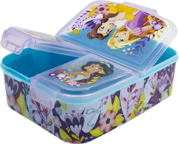 STOR Multi Box na svačinu Disney princezny / Box na svačinu / 3 přihrádky / bez BPA (82020)