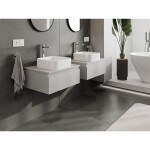 MEXEN/S - Orio koupelnová skříňka pod umyvadlo 60 cm s deskou, 1 šuplík, šedá mat 91A10-06023-1-BFC62