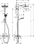 HANSGROHE - Crometta Sprchový set Showerpipe E 240 s baterií, chrom 27284000
