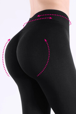 Nové Super Push-up Scrunch Legíny Barva: Černá, Velikost: ML