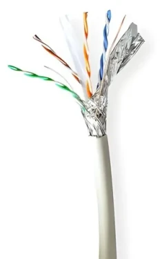 Nedis Instalační kabel CAT6a šedá / Instalační kabel / SF/UTP / Čistá měď / 305 m / LSZH (CCBG8538GY305S)