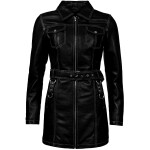 Dámský Kožený Kabát Lyra Brixton Černý Velikost: M