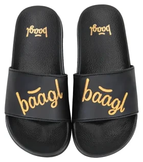 BAAGL Pantofle Logo Gold vel. 41 / Protiskluzová podrážka / Dětské i dospělé velikosti