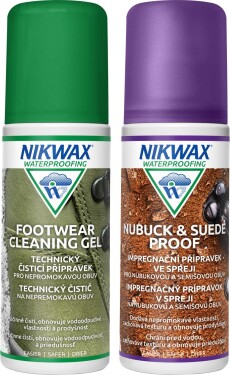 NIKWAX sada Footwear Cleaning Gel a Nubuck & Suede Proof (125 + 125 ml)