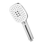 Mereo Sprchový set s tyčí, hadicí, ruční a talíř. hranatou sprchou, bílá CB95001SW2
