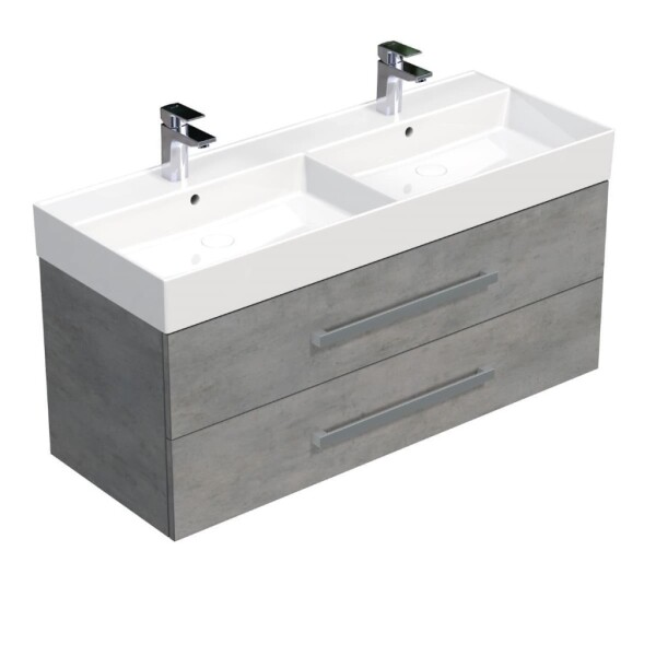 Koupelnová skříňka s umyvadlem SAT Cube Way 120x53x46 cm beton mat CUBE461202BESAT CUBE461202BESAT