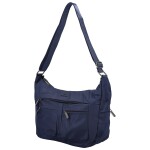 Trendy dámská textilní crossbody kabelka Coveri Iballa, tmavě modrá