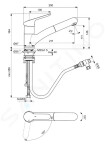 IDEAL STANDARD - CeraFlex Dřezová baterie s výsuvnou koncovkou, BlueStart, chrom BC144AA