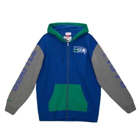 Mitchell & Ness Pánská bunda Seattle Seahawks NFL Full Zip Fleece Hoodie Velikost: S