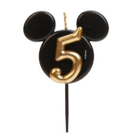 Dortisimo Dekora svíčka Mickey černo-zlatá číslo 5