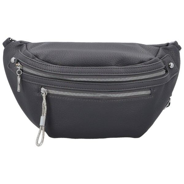 Trendy dámská koženková ledvinka Pentti, tmavě šedá