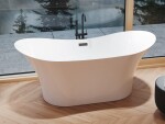 BESCO - Volně stojící vana AMBER bílá - Barva - Bílá, Barva sifonu - Bílá, Rozměr vany - 170 × 80 cm VANAMBER170W