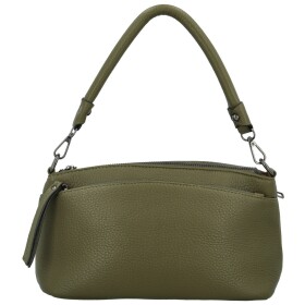 Stylová dámská koženková kabelka na rameno Trixi, tmavě zelená