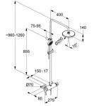 KLUDI - Logo Sprchový set Dual Shower System s baterií, 20 cm, chrom 6808505-00