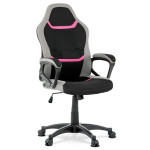 Herní židle, houpací mechanismus, růžová látka, KA-L611 PINK