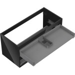 MEXEN - Box-A skříňka pro umyvadlo 100, 2 zásuvky, černá lesk 91AX0-1000-470-2-70