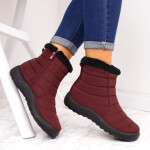Nepromokavé sněhové boty na zip NEWS W EVE181C burgundy 37